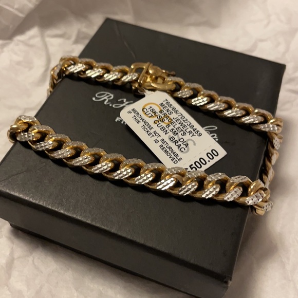 Macy's Accessories Rh Macys Co 8k Gold Cuban Cut Bracelet Poshmark